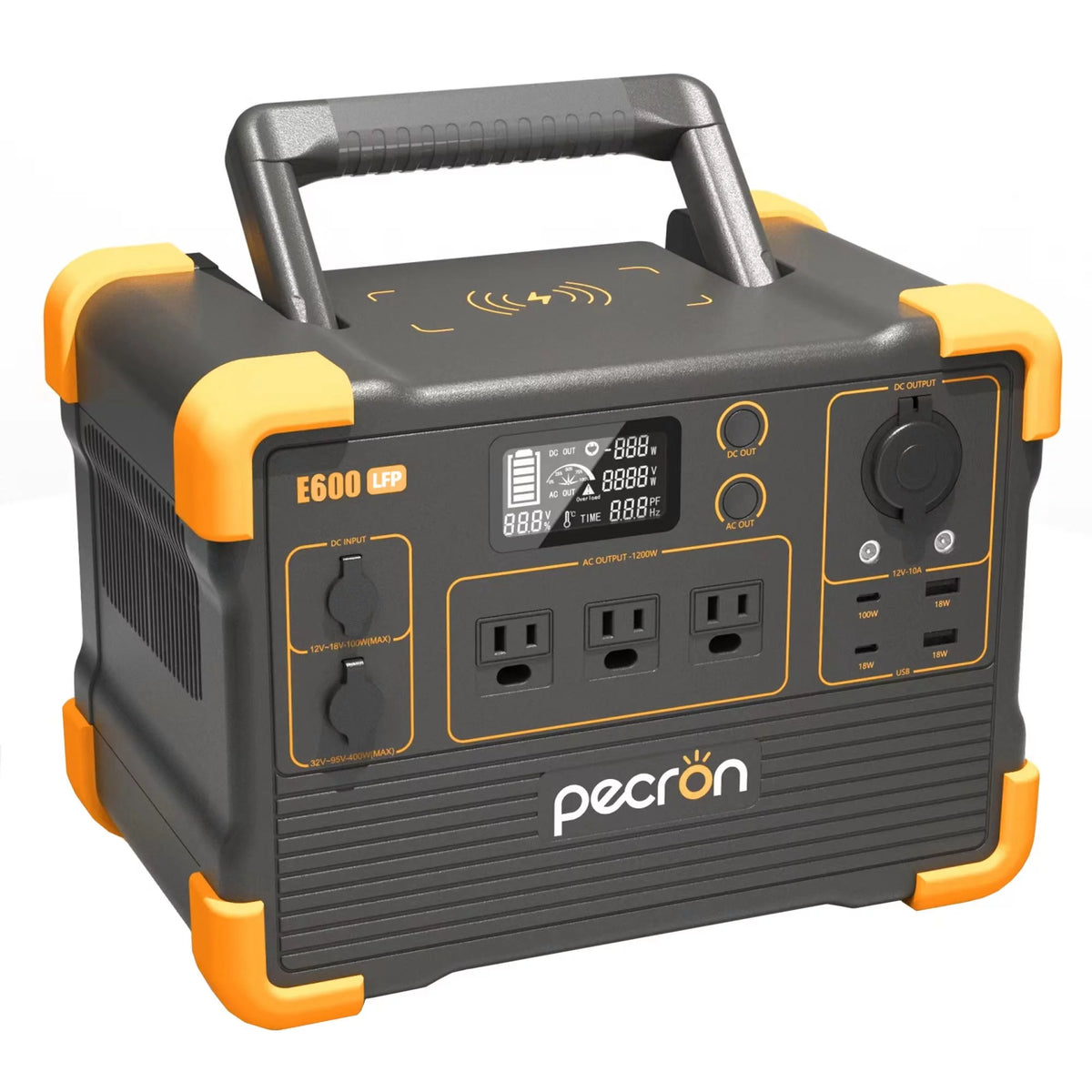 Portable Power Station 614Wh 1200W LiFePO4 Battery T612286