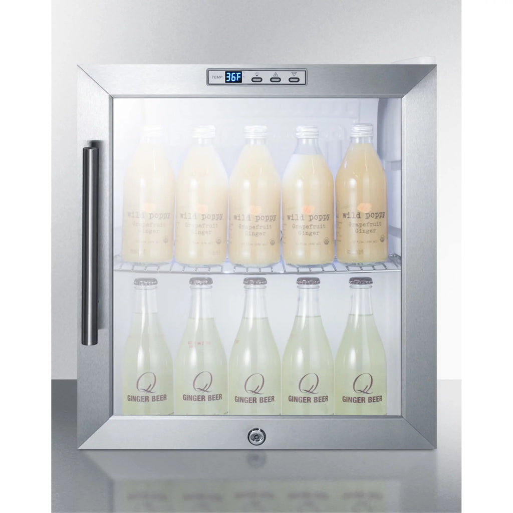 Commercially Approved Compact Beverage Center with 1.7 cu. ft. Capacity Stainless Steel B11612