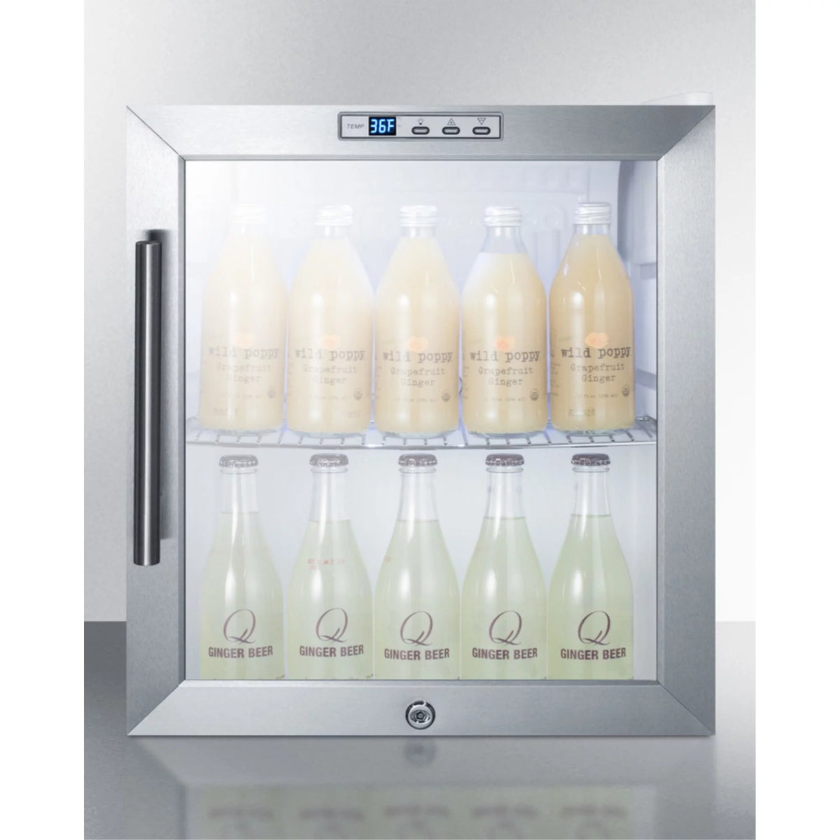 Commercially Approved Compact Beverage Center with 1.7 cu. ft. Capacity Stainless Steel B11612