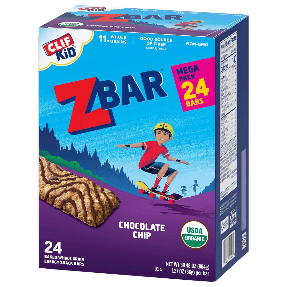 Chocolate Chip Soft Baked Whole Grain Snack Bars 1.27 oz 24 Pack K929
