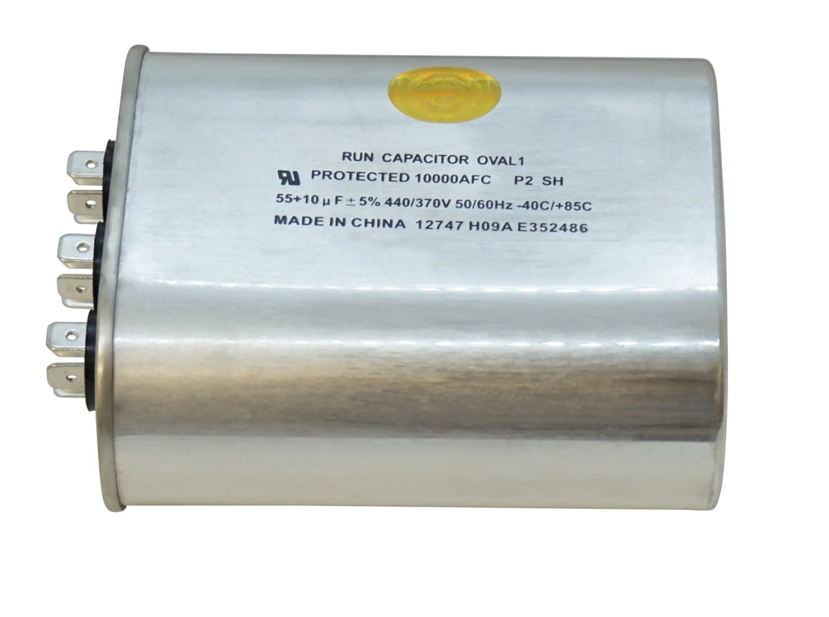 Oval 55 + 10 Mfd. 440 Volt Dual Run Capacitor Q713