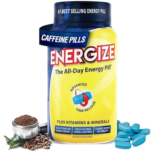 Caffeine Pills with Time Release Caffeine 84 Tablets W8773
