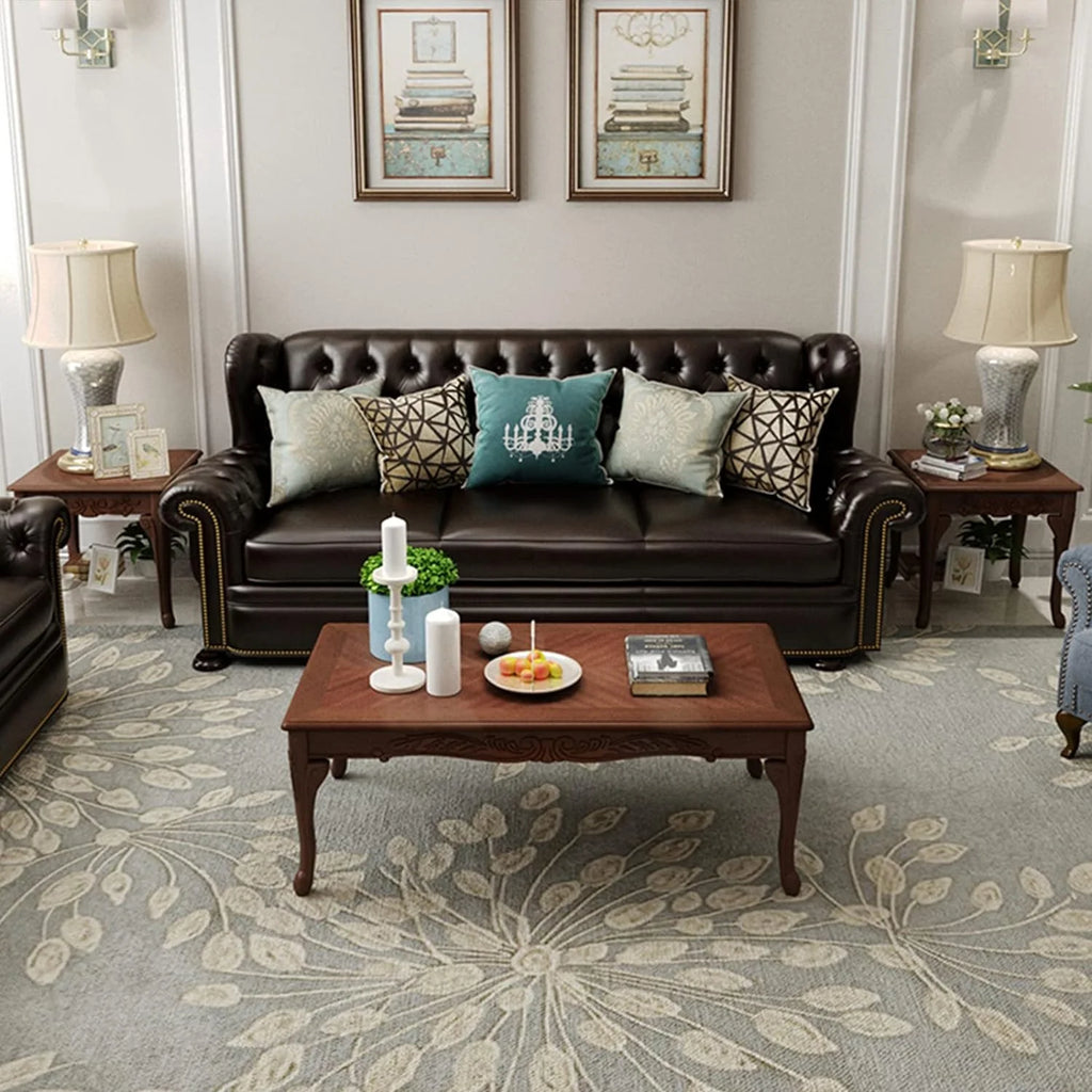 3 Piece Wood Coffee Table Set with 2 End Tables H186648
