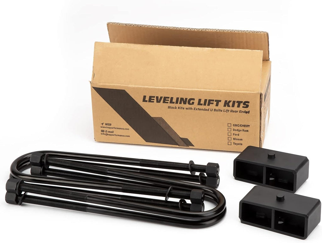 2 Inch Rear Lift Kit with Blocks and U-bolts Set I691173