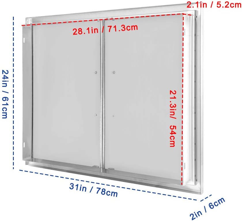 42 W X 21 H Stainless Steel Double Access Door P23992