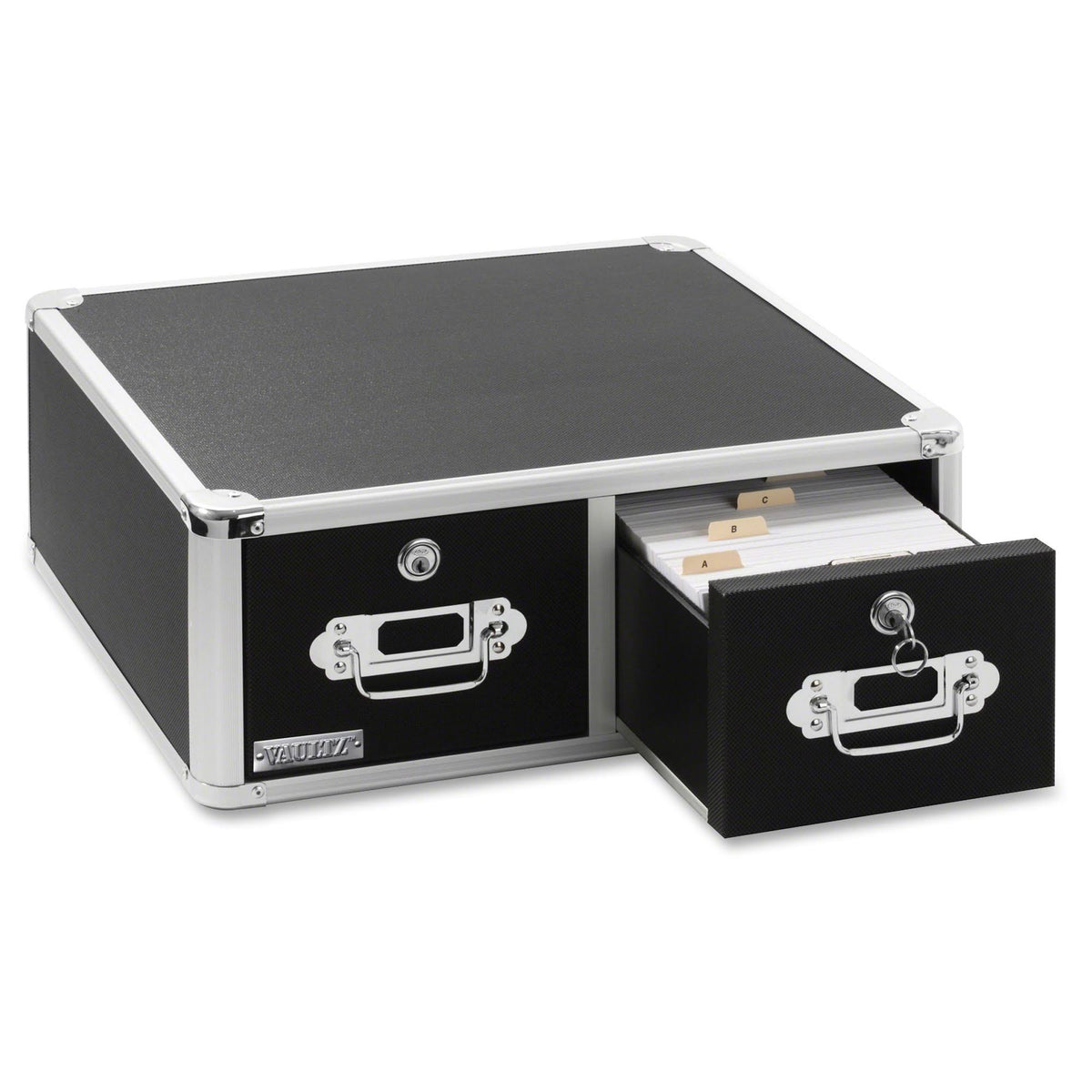 Locking Two-Drawer Index Card Box X377922