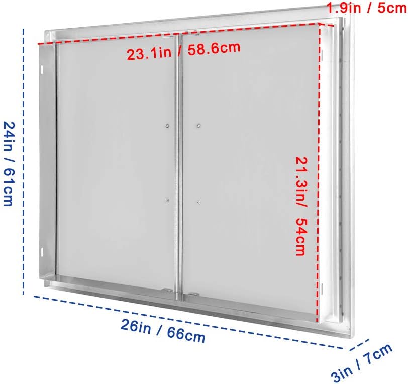42 W X 21 H Stainless Steel Double Access Door P23992