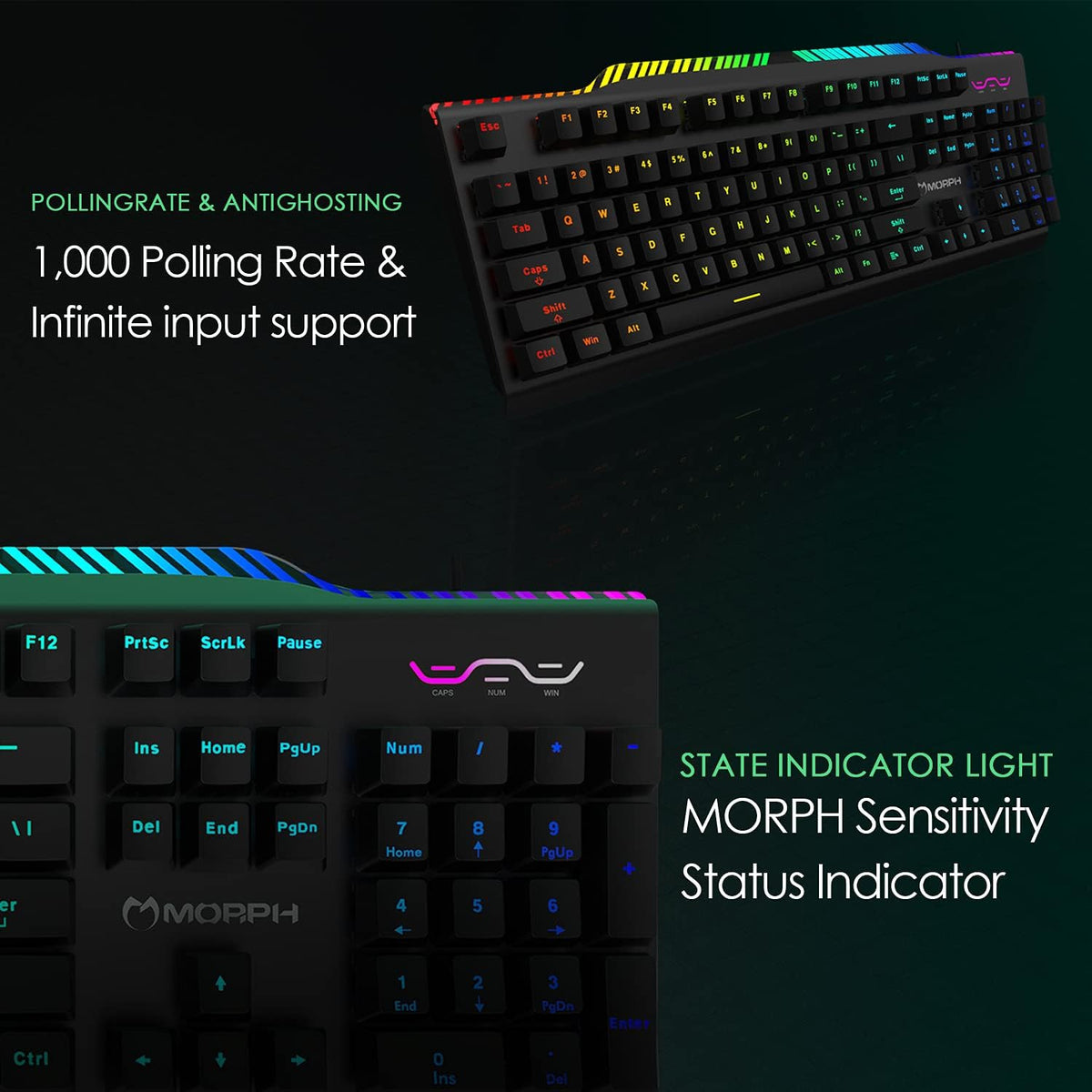 USB Wired RGB Mechanical Gaming Keyboard M2461