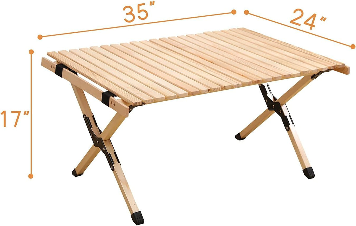 Portable Folding Light Wooden Picnic Table in a Bag Y326101