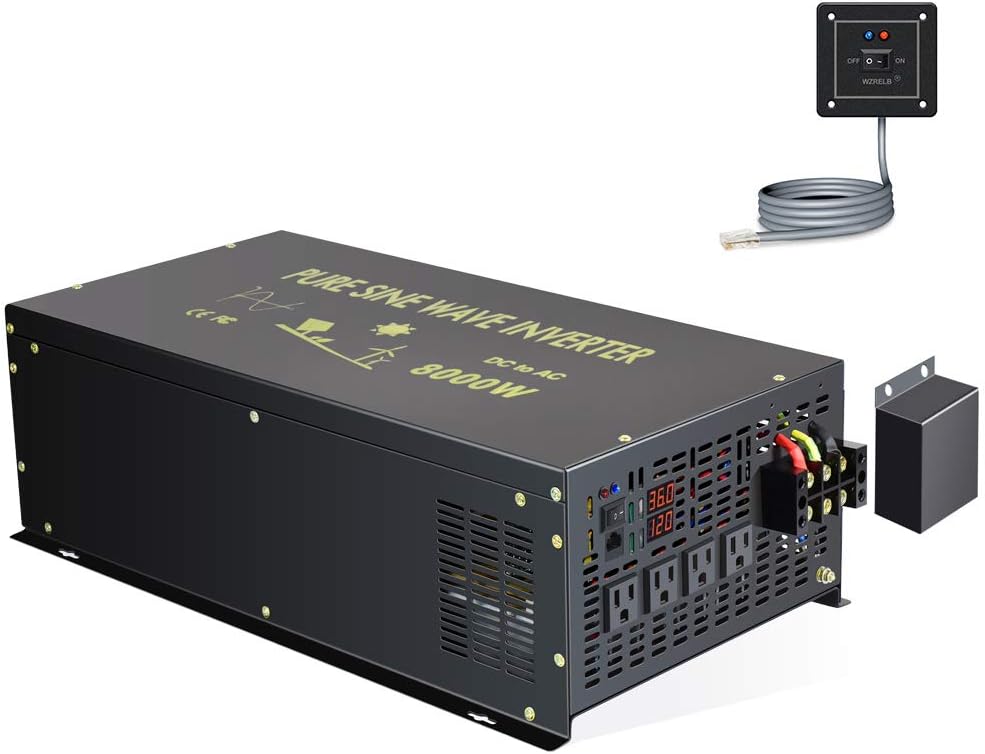 8000 Watt Pure Sine Wave Inverter 12V DC to 120V AC N614551
