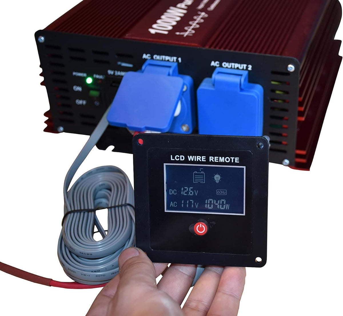 1500W Pure Sine Wave Inverter with Dual AC Outlets I12754