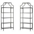 Black 2 Piece Bookcase Set Z958832