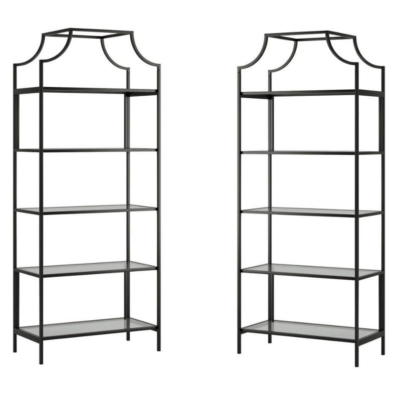Black 2 Piece Bookcase Set Z958832