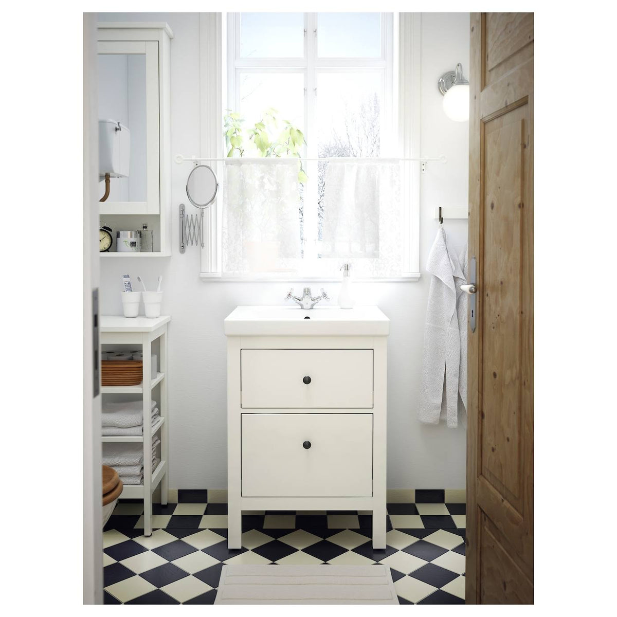 White Sink Cabinet with 2 Drawers H6150