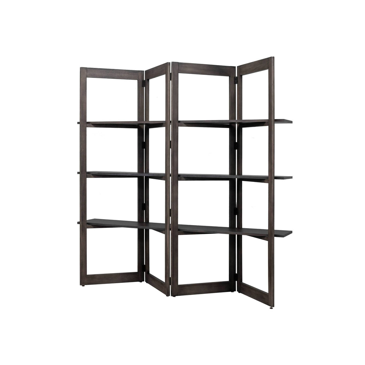 Dark Brown Solid Wood Bookcase Room Divider E834