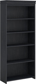 5 Shelf Bookcase in Antique Black C379906