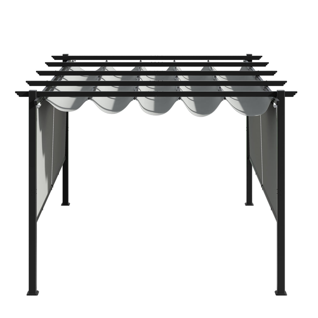 10x13 ft Aluminum Retractable Patio Canopy Pergola F825