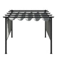 10x13 ft Aluminum Retractable Patio Canopy Pergola F825