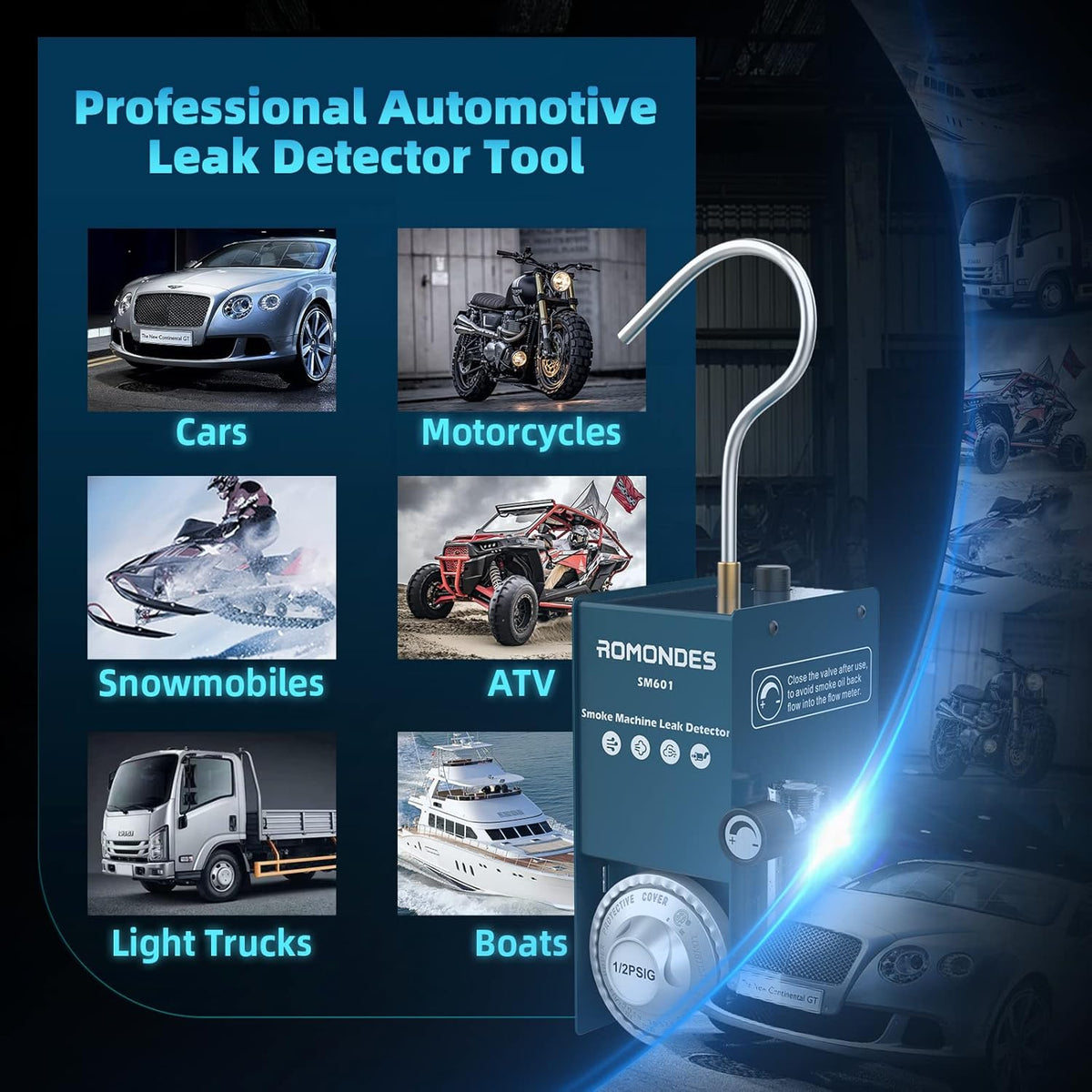Automotive EVAP Smoke Machine Leak Detector Vacuum Leak Tester H1751