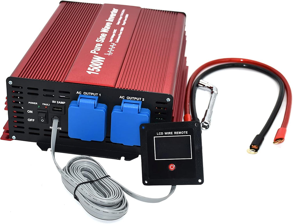 1500W Pure Sine Wave Inverter with Dual AC Outlets I12754