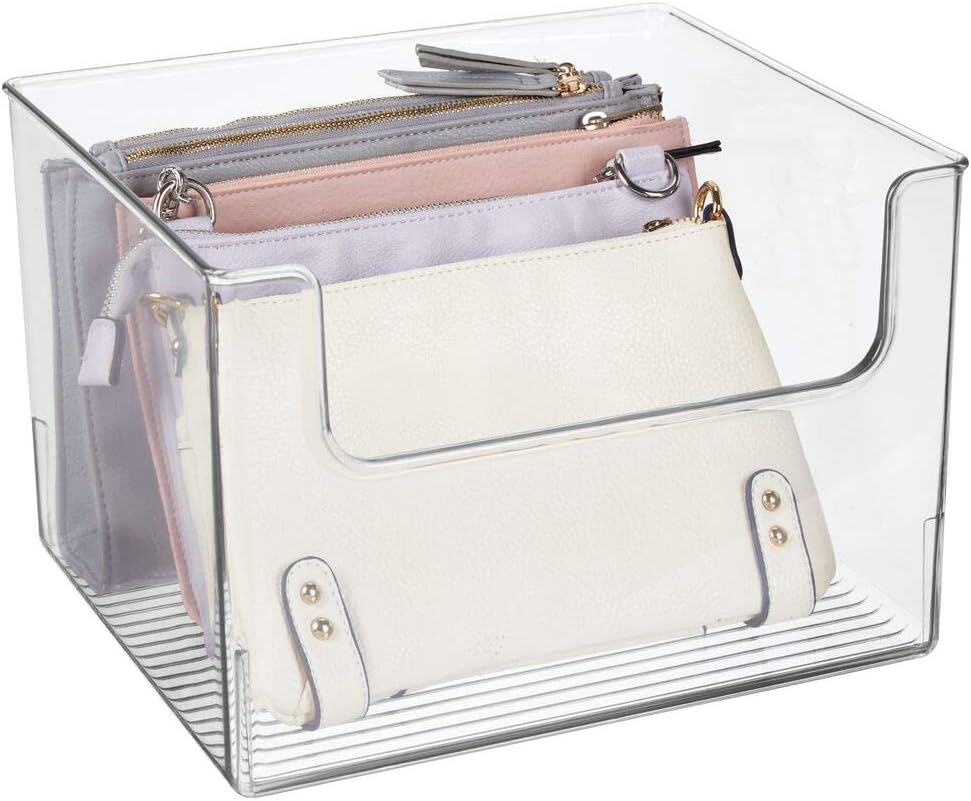 Clear Plastic Storage Basket Bin 8 Pack I73077