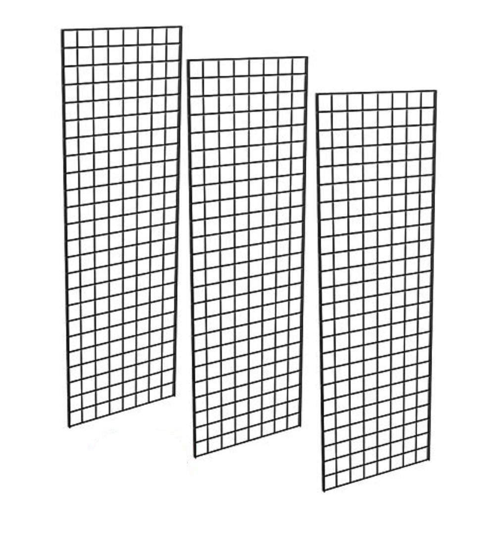 Commercial Grade Gridwall Panels 2' Width x 6' Height Black J1758