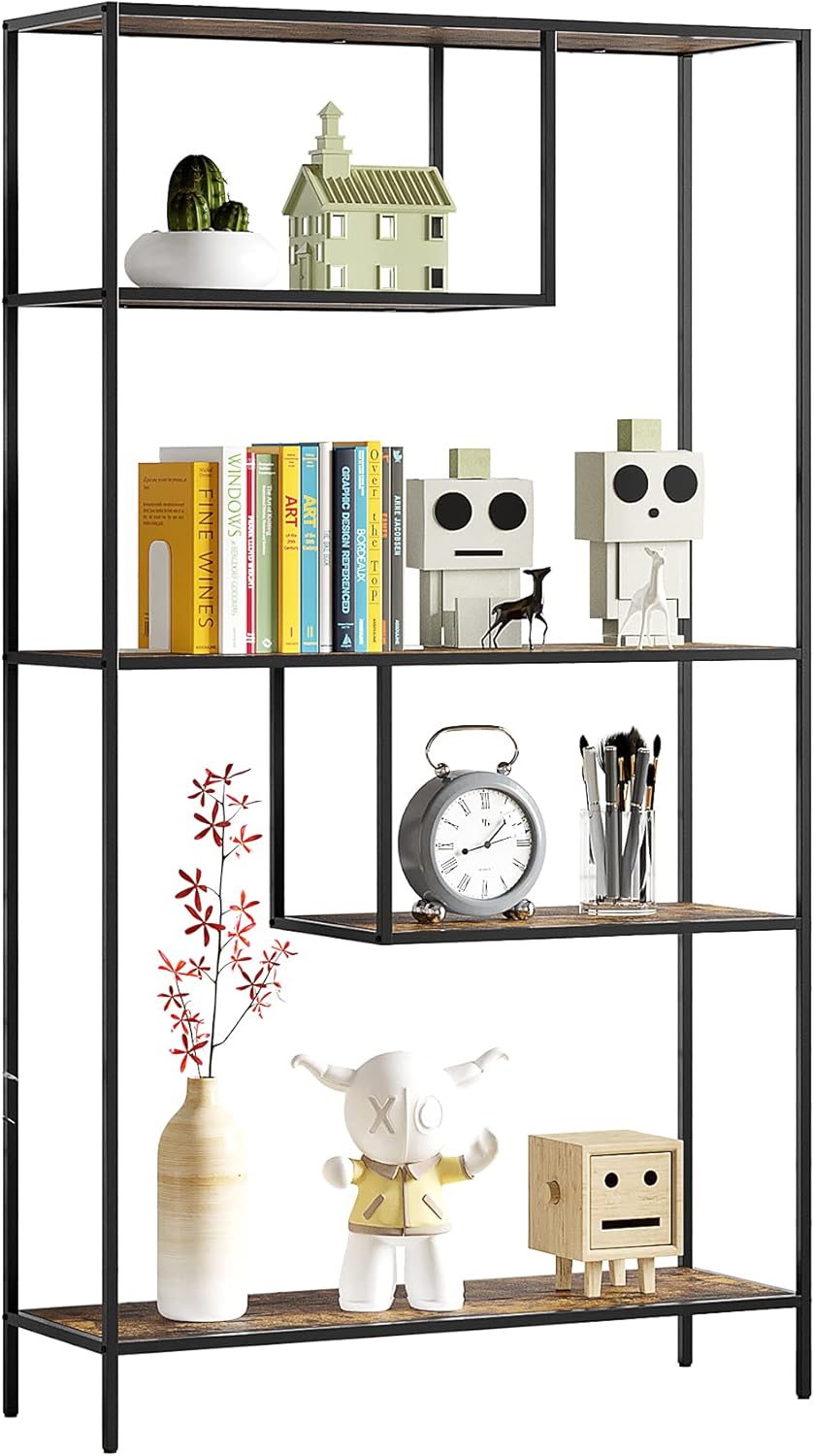 White 3-Tier Metal Bookshelf Storage Organizer S153151