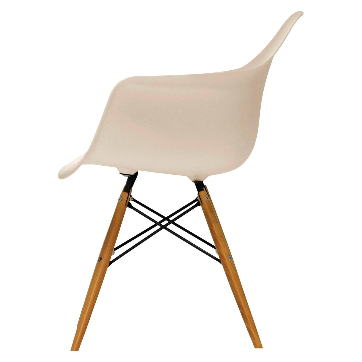 Beige Plastic Shell Chair Set of 2 O837