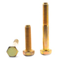 5/16x22-18 x 1 1/2x22 Grade 5 Hex Cap Screw Medium Carbon Steel Yellow Zinc Plated F154