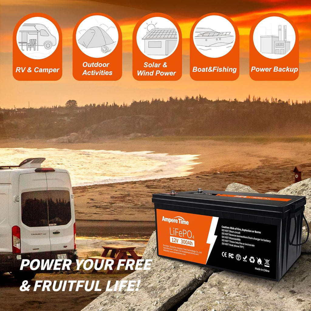 12V 300Ah Lithium LiFePO4 Battery with 200A BMS U49110