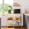 Light Beige Stainless Steel Kitchen Rack with 10 Hooks R8674