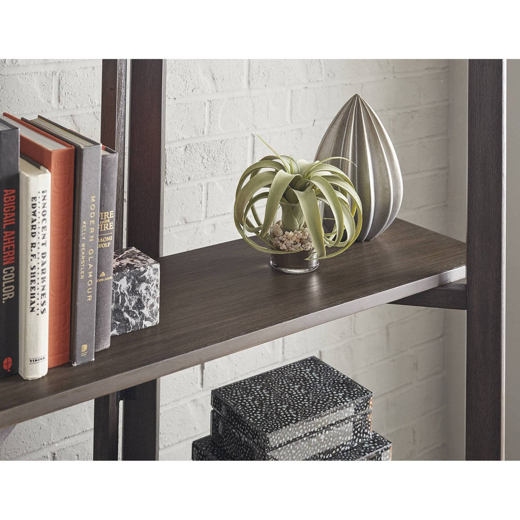 Dark Brown Solid Wood Bookcase Room Divider E834