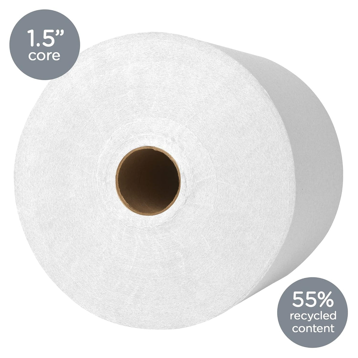 White Hard Roll Paper Towels 12 Rolls L3685