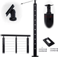 Stainless Steel Black Cable Railing Post H7250