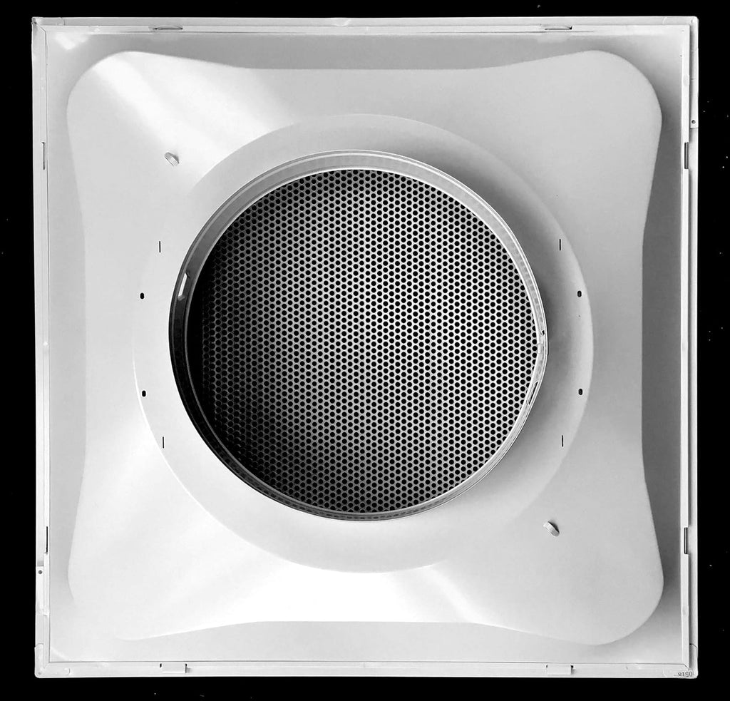 24 x 24 Perforated Return Grill with 12 Collar R4430