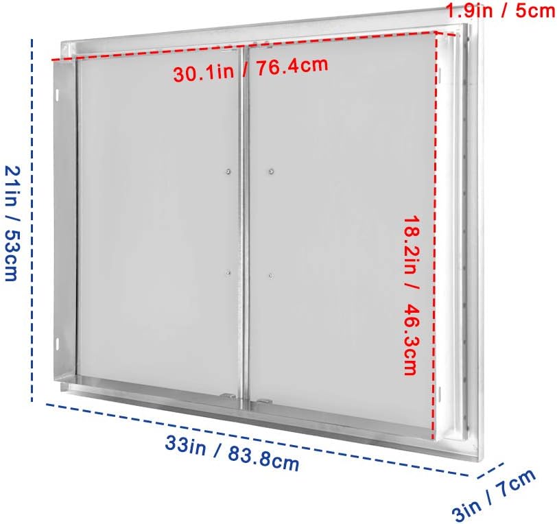 42 W X 21 H Stainless Steel Double Access Door P23992