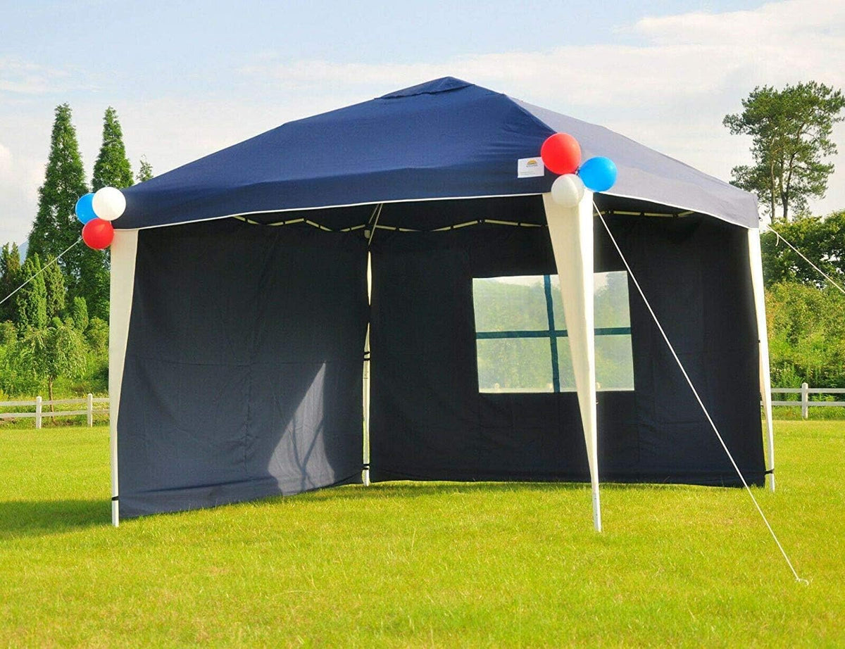Folding Gazebo 10'x10' with Carry Bag & 2 Sidewalls O109