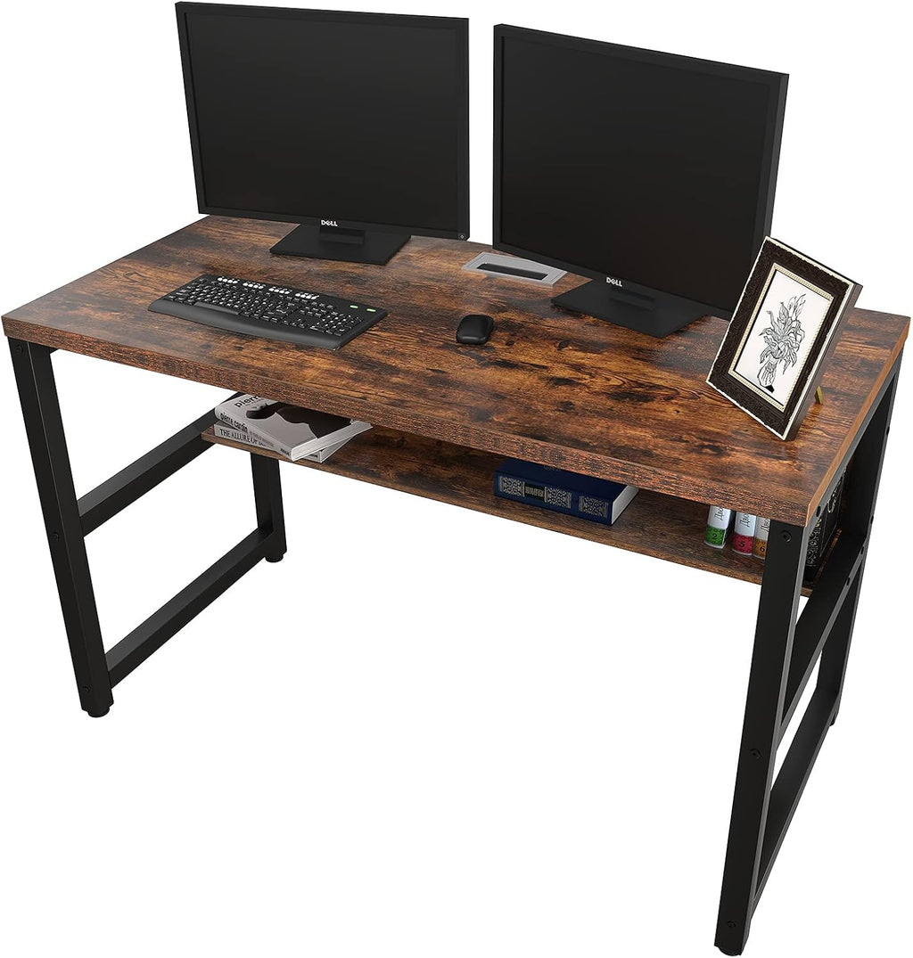 Computer Desk with Bookshelf T100
