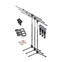 3 Pack Microphone Boom Arm Stand Holder XLR Cable Cardioid Dynamic Mic Clip E561