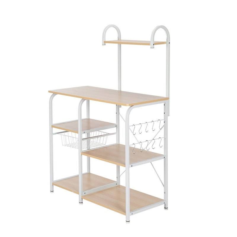 Light Beige Stainless Steel Kitchen Rack with 10 Hooks R8674
