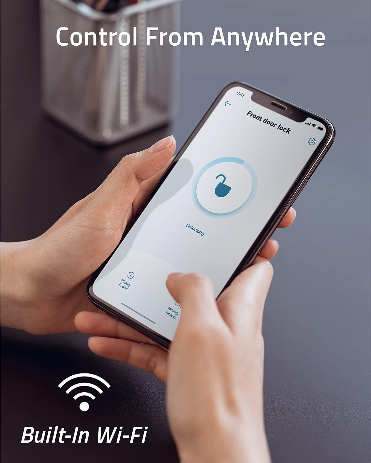 Smart Lock Touch & Wi-Fi Fingerprint Keyless Entry Door Lock V7385