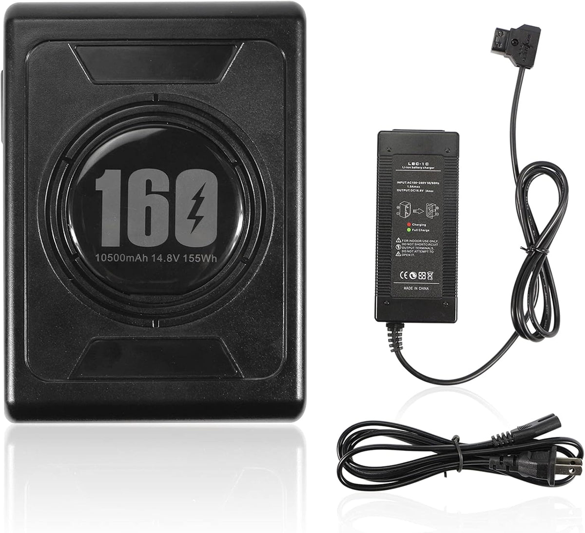 Gold Mount Battery 155Wh 10500mAh 14.8V with D-tap Charger and D-Tap Output Cable W7021