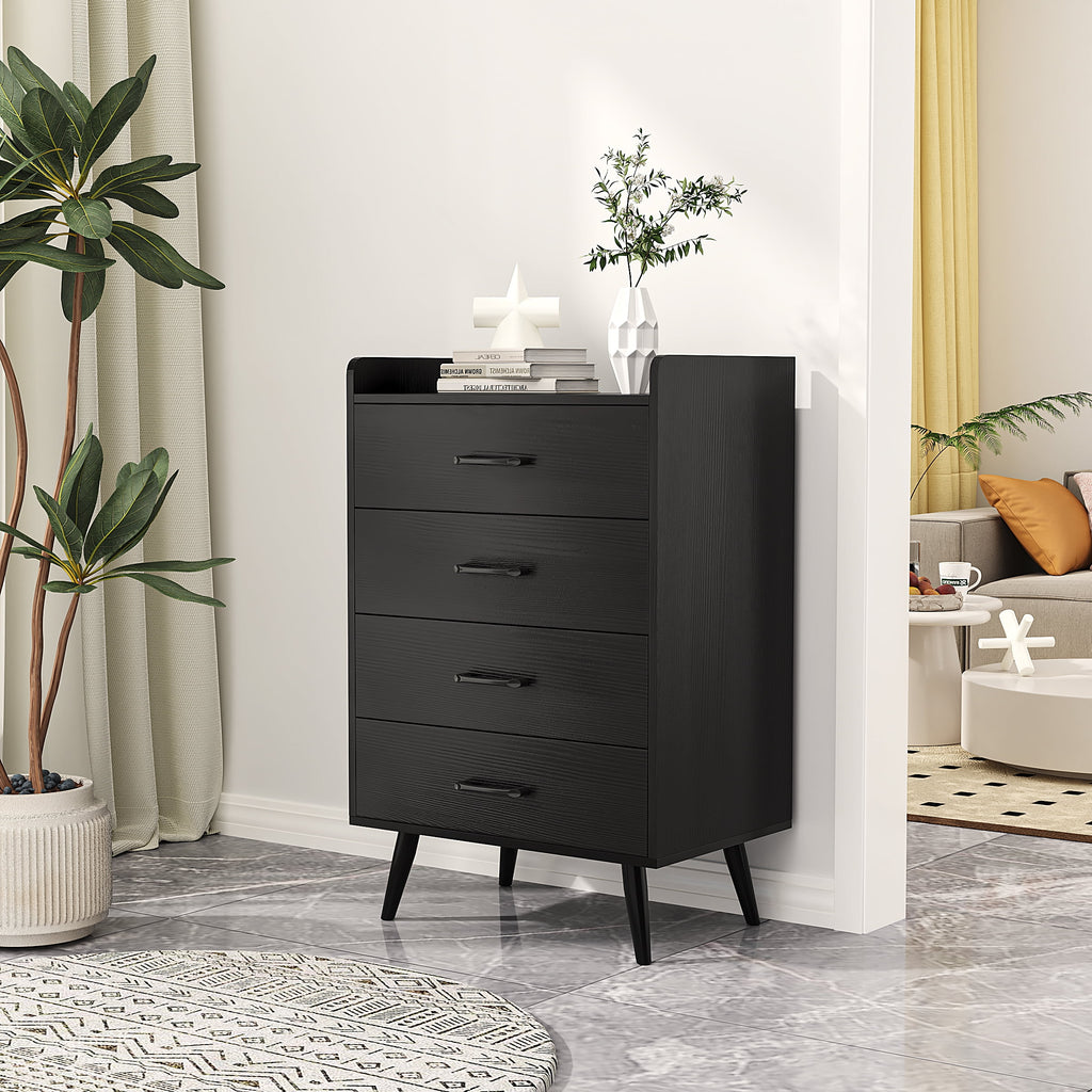 White 4 Drawer Wood Dresser K173206
