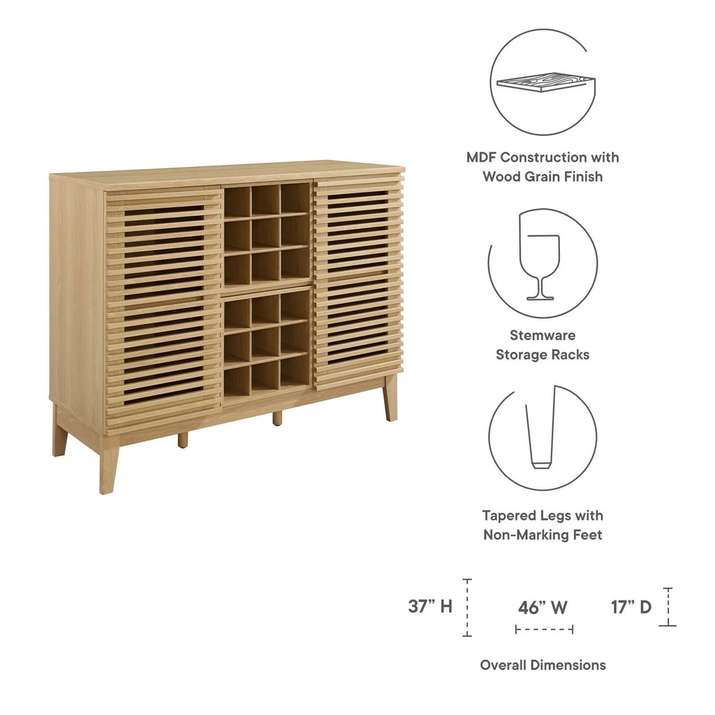 Oak Bar Cabinet I63665