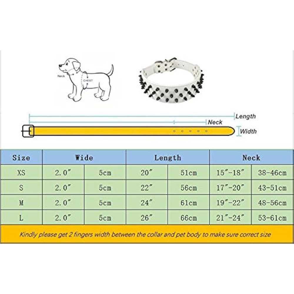 Black Spiked Studded Dog Collar A586242