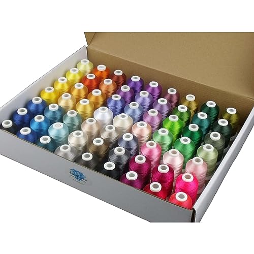 63 Colors Polyester Embroidery Machine Thread Kit 40 Weight M298380