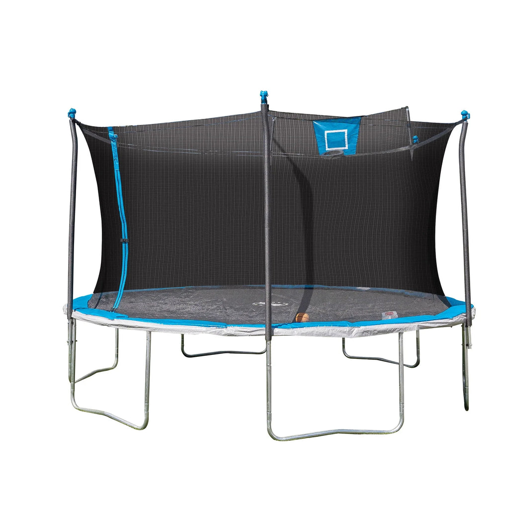 14ft Trampoline And Enclosure With Basketball Hoop E6381