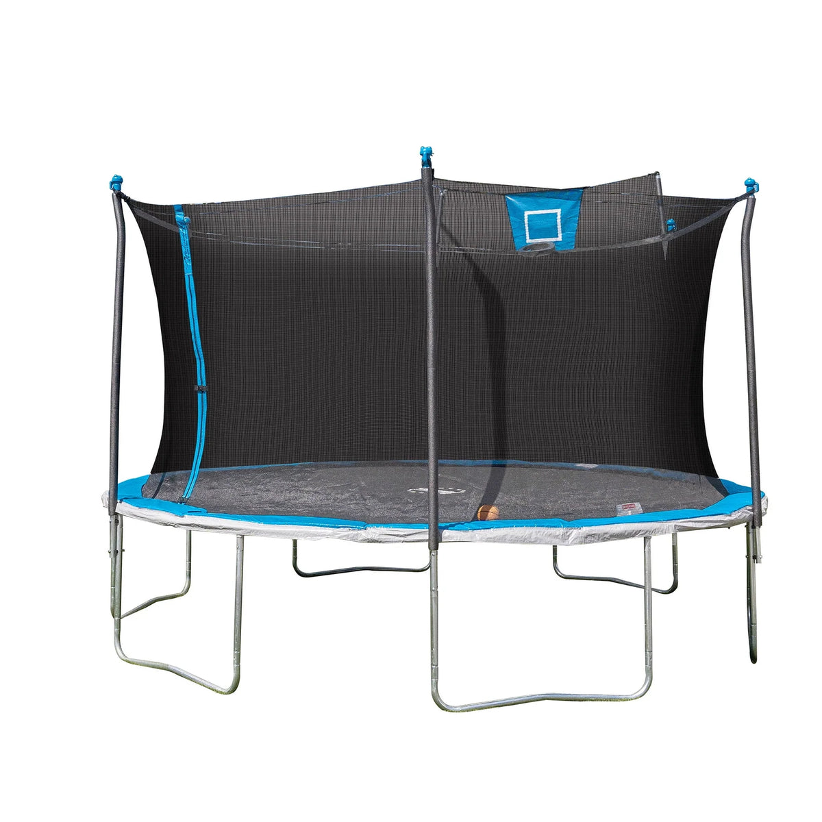 14ft Trampoline And Enclosure With Basketball Hoop E6381