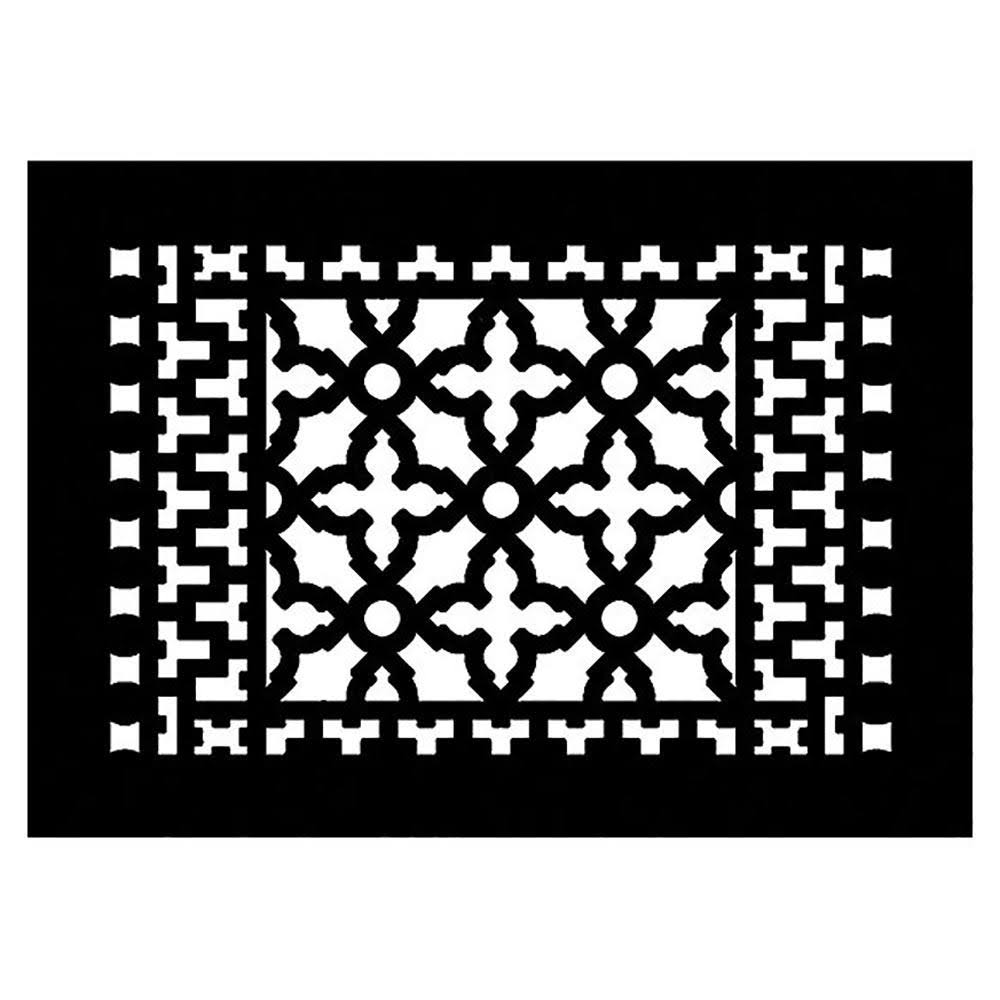 8-in x 12-in Cast Iron Floor Register in Black P5098