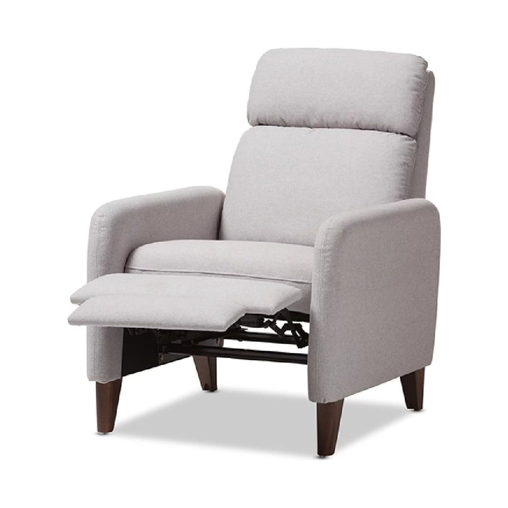 Light Grey Fabric Upholstered Lounge Chair H430